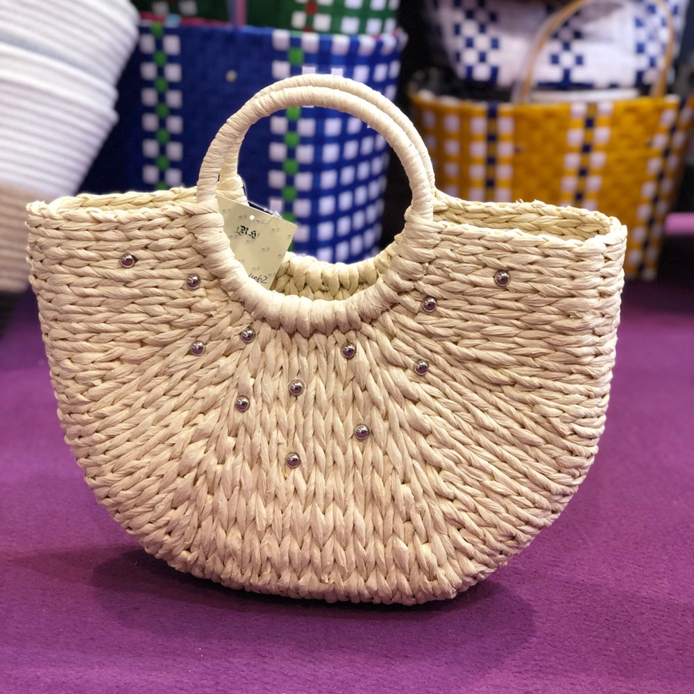 Summer Straw Tote Bag
